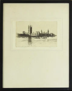 Etching by Edgar James Maybery. Houses of Parliament - Picture 1 of 5