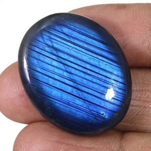 100% Natural Blue Labradorite Cabochon Gemstone Oval Shape 43.50 Cts - Picture 1 of 8