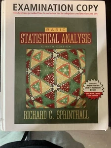 Basic Statistical Analysis (8th Edition) Sprinthall, Richard C. Exam Copy - Picture 1 of 1