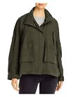 YS ARMY Womens Green Stowaway Hood Hooded Jacket 38