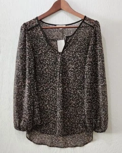 Blusa Plione para mujer multicolor manga larga transparente cuello en V (8) - Imagen 1 de 8