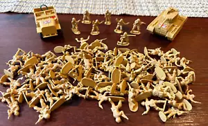 Miniature Small Plastic Toy Soldiers Bundle. Approx 100 With Tank & Jeep - Picture 1 of 6