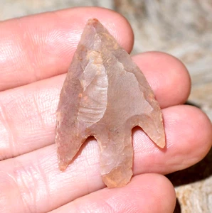Proyectil de piedra neolítica africana punta de flecha cortada desierto del Sahara, África - Imagen 1 de 9