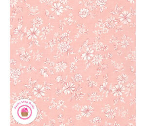 Kaufman PETITE LAWN 83030D2-2 Pink Floral SMOCKING Quilt Fabric