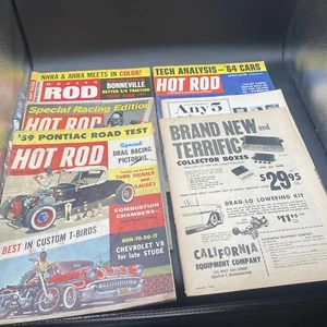 (6) HOT ROD Magazines Automotive Drag racing customizing FLAWS Bad Shape - Picture 1 of 19
