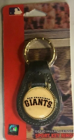 San Francisco Giants Logo & Leather FOB Key Chain MLB Licensed Baseball Cover