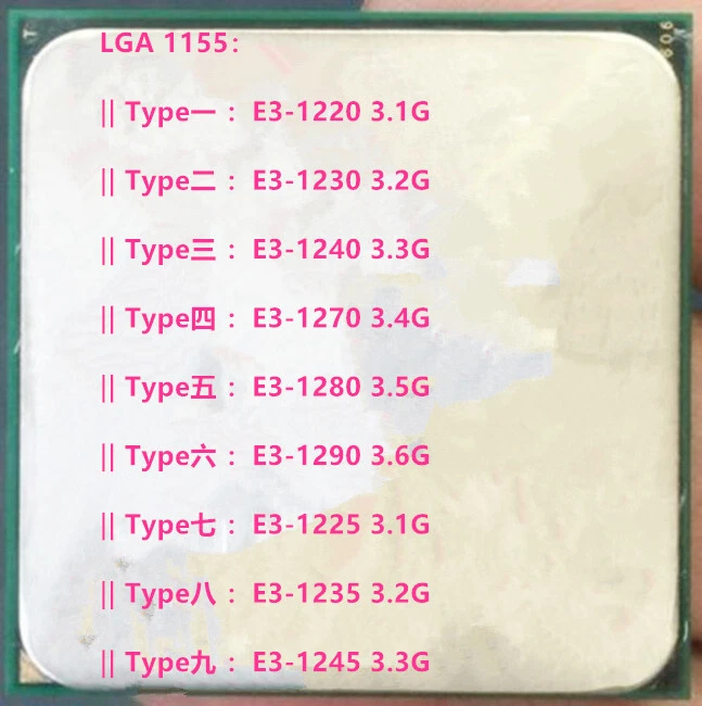 Intel E3-1220  E3-1230 E3-1240 E3-1270 E3-1280 E3-1290 CPU - Image 1 of 4