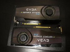Two EVGA Geforce GTX 670 FTW 2GB Graphics Cards