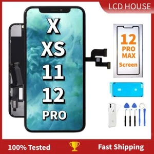 For iPhone X XR XS Max 11 12 Pro OLED Display LCD Touch Screen Replacement lot - Picture 1 of 28