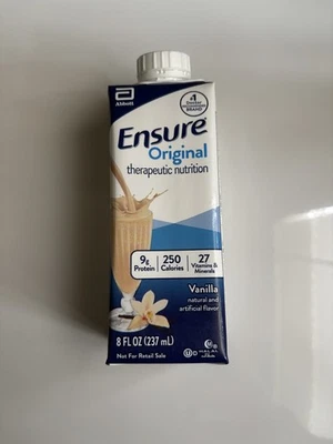 Ensure® Original Nutrición Terapéutica, Vainilla, 8 OZ Cartón Paquete de 24 Nuevo Foto 1 de 4