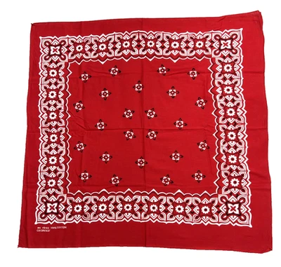 Vintage Red/White Bandana Handkerchief USA Made RN14193 All Cotton Colorfast EUC - Image 1 of 4