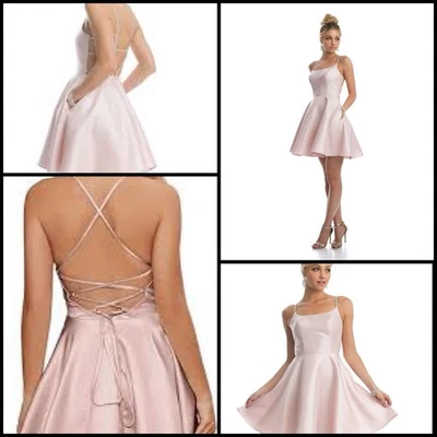 Vestido Alyce Paris Rosa Calce Acampanado Jaula Abierta Con Cordones Fiesta Coqueta Regreso a Casa 00 Foto 1 de 4