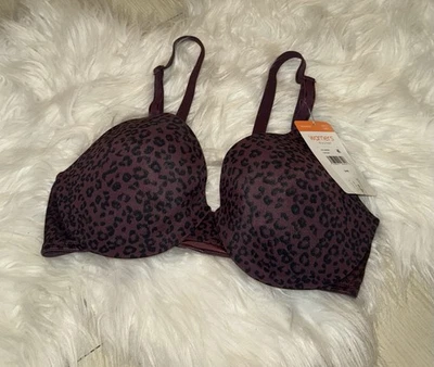 Camiseta Warners 01593 This Is Not A Bra Cobertura Completa UW Mujer 34B Púrpura Nueva Foto 1 de 4