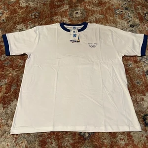 NEU Athen 2004 Olympische Spiele griechisches Label Ringer T-Shirt. Größe L - Bild 1 von 21