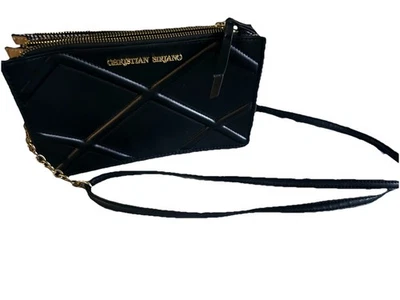 Bolso de hombro Christian Siriano negro para mujer con herrajes en tono dorado Foto 1 de 4