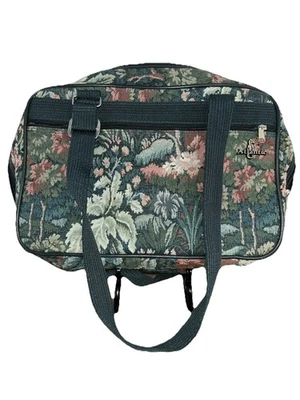 Bolso de Viaje Vintage Atlantic Tapiz Verde Floral Bolso para Llevar la Noche Cremallera Foto 1 de 4