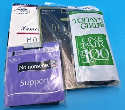 Lote de 4 PARES de CALCINHA Tamanho B L'eggs & Other Off Black & Coffee Colors - Imagem 1 de 4