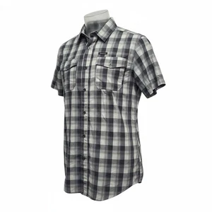 Wrangler Men's M Plaid Shirt Button Up Gray White Regular Fit - Picture 1 of 8
