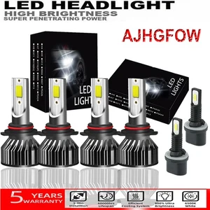 6000k LED Headlamp Hi/Lo Beam Fog Light Bulbs White 6X For Buick Regal 1997-2004 - Foto 1 di 12