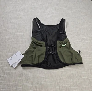 NIKE Trail 2.0 Hydration Running Vest Size Large / XL Mens Olive Green Black - Picture 1 of 11