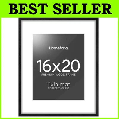 Marco de madera para póster 16x20, impresión mate 11x14, vidrio templado Foto 1 de 4