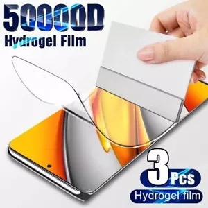 3Pcs Hydrogel Screen Protector for Samsung A35 A72 A71 A52 A53 A54 A34 A25 5G - Picture 1 of 12