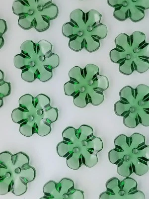 FLOWER BUTTON, SIZE  24L -5/8", SHINY FINISH, 1 DOZEN ,  FREE SHIPPING USA - Image 1 of 4