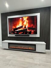 Media Wall Package With 60" Electric Fire & Acoustic panels