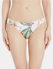Roxy Dreaming Day Full Swimsuit Bikini Bottom White Tropical Leaf Print Medium
