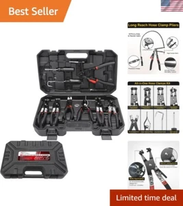 Durable Carbon Steel Hose Clamp Pliers - 9 Piece Set for Diverse Applications - Picture 1 of 8