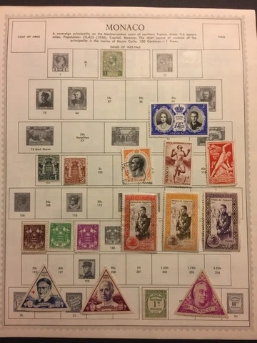 Monaco Stamp Lot  3 Photos Cover