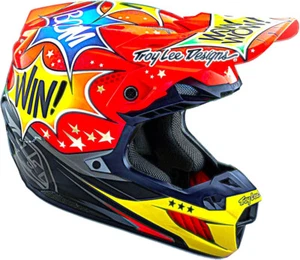 NEW Troy Lee Designs SE5 COMPOSITE COSMIC Motocross Helmet W/MIPS Red All Sizes - Picture 1 of 6