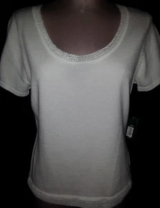 NUEVO CON ETIQUETAS PALPH LAUREN Mujer Mangas Cortas Pulóver Cuello Redondo Blusa Camisa Prenda para el torso P-Grande - Imagen 1 de 9