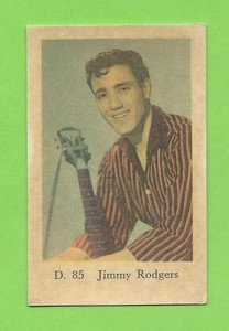 1961 Dutch Gum Card D #85 Jimmie Rodgers