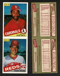 Par sin cortar Frank Pastore de Ozzie Smith & Reds 1985 de Opc Cards a prueba de producción - Imagen 1 de 1