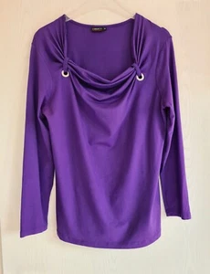 Damen T-Shirt LIBERTY WOMAN lila Gr XL 42 44 46 Viskose Stretch Langarm - Bild 1 von 6