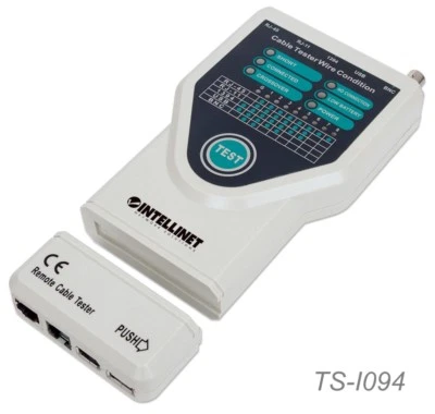 Intellinet, 5-in-1 RJ45, BNC, RJ11/RJ12, USB and FireWire Cable Tester, TS-I094 - Image 1 of 4
