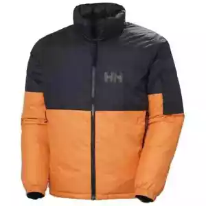 HELLY HANSEN Small £200 ACTIVE REVERSIBLE PUFFER JACKET PRIMALOFT BLACK ORANGE - Picture 1 of 5