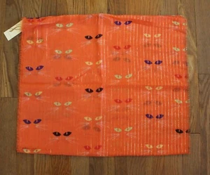 Nueva bufanda de bufanda de bucle infinito ojos de gato de Halloween 21 X 36 #HS23 - Imagen 1 de 2