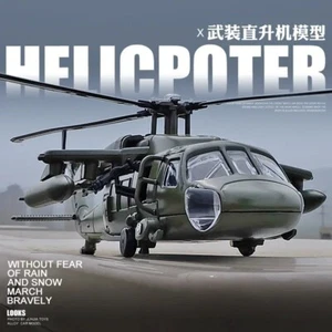 29CM Black Military Army Fighter Hawk Aircraft Toy Helicopter Collection Model - Picture 1 of 8