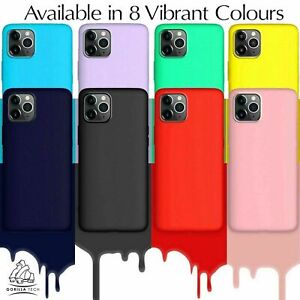 For iPhone 15,14,13 Pro Max,12 Pro, 11,X,7 Soft Silicon Case Liquid Rubber Cover