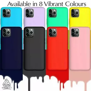 For iPhone 15,14,13 Pro Max,12 Pro, 11,X,7 Soft Silicon Case Liquid Rubber Cover - Picture 1 of 26