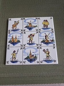 Vintage Handpainted Delft Style Tile - Picture 1 of 8