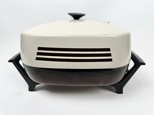 Vintage West Bend 12” Electric Skillet No. 1440 Square Lid USA Made Works Great - Picture 1 of 11