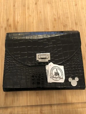 DISNEY PARKS FAUX CROC MICKEY ICON ELECTRONIC TABLET CASE: BLACK (New/Tag) - Image 1 of 4
