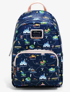 Loungefly Disneyland 65th Anniversary Map Convertible 2-1 Mini Backpack Boxlunch - Picture 1 of 5
