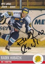 RADEK HUBACEK, BRACKNELL BEES, RARE AUTO'D/SIGNED 2004-05 CZECH CARD.