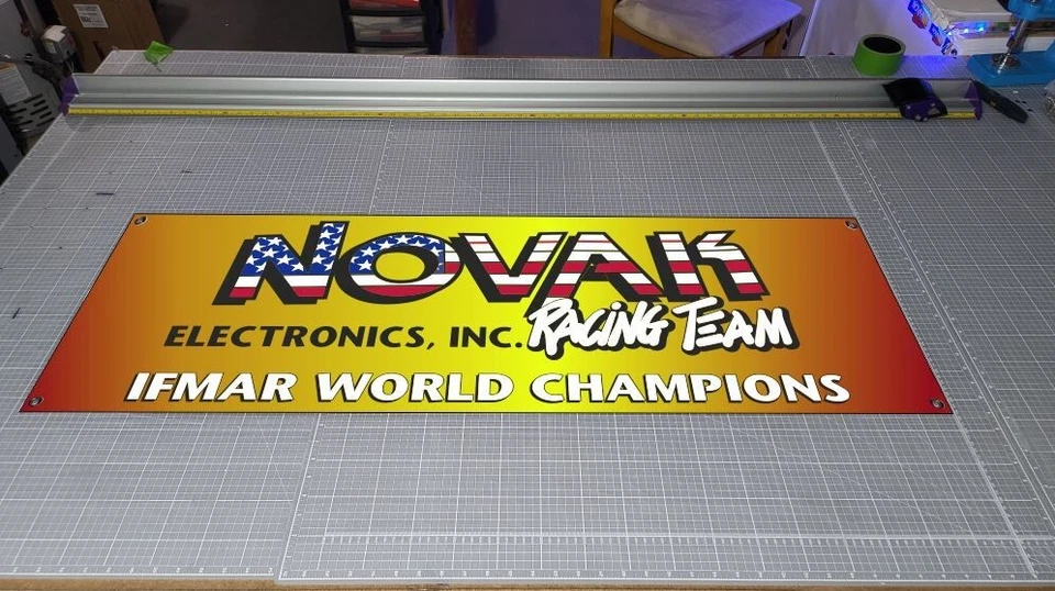 NOVAK Racing team #12 track Banner rc10 retro old school buggy race vintage - Image 1 of 1