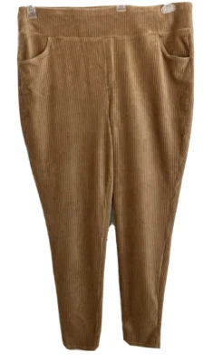 Denim & Co. Leggings Pana Cintura Lisa 2X Alto Castaño A388787 Mujer CB70V Foto 1 de 4