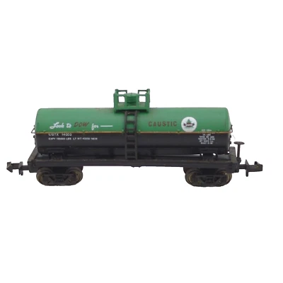 Bachmann N Scale 1 Dome Tanker CGTX 14003 Dow Chemical One Hole Green Caustic - Image 1 of 4